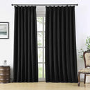 RAIN CITY Black Blackout Curtains Back Tab 2 Panels 70x90 by CozyNest Decor