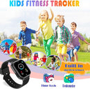 Goodatech Kids Smart Watch for Boys Girls, 1.54'' Smartwatch with 26 Puzzle Games,HD Camera,Video Music Player,Pedometer,Flashlight,Audio Book etc., Aluminum Case and Sport Band (Black) by TinyTreasures Baby Boutique