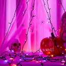Halloween 200 LED String Lights, 72FT Orange and Purple Halloween Lights Outdoor Decorative,11 Modes with Remote Plug in Halloween Indoor Lights for Halloween Yard Party Decorations by GreenHaven Gardens