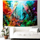 Delur Forest Tapestry Waterfall Mountain Rainforest Sunset Nature Tree Tapestry Wall Hanging Scenic Tropical Landscape Natural Sunrise Headboard for Bedroom Living Room Home Decor (59.1" x 78.7") by CozyNest Decor