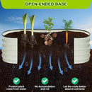 2 Pcs 4.5x2x2ft Oval Raised Garden Bed, Galvanized Raised Beds,Open-Ended Base Metal Raised Planter Beds,Garden Bed Outdoor,Planter Raised Boxes for Vegetables, Flowers,Tool-Free Asse,White by CozyNest Decor