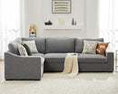 112" Convertible Sectional Sofa, Large L Shaped Couch with Detachable Sofa Cover, Modular Couch for Living Room, Breathable Linen Fabric Corner Sofa for Apartment, Grey by CozyNest Decor