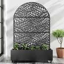 Casaphoria Metal Raised Garden Bed with Trellis and Wheels, 72"x47"x16" Arched Planter Box for Climbing Plants, Vegetables & Vines, Features Drainage Holes and Privacy Screen (Black-Spring) by GreenHaven Gardens