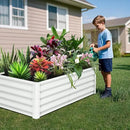 Large Outdoor Planter Boxes Kit Set of 2,6x3x1.5ft Galvanized Raised Bed Planter with Open-Ended Base Design, Elevated for Outdoor Plants, Durable Raised Bed for Gardening,Green by CozyNest Decor