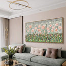 amatop Framed Oversized Floral Canvas Wall Art Canvas Print Modern Botanical Flower Field Rustic Wall Decor Abstract Nature Blooming Wildflower Pale Pink Green Artwork for Living Room Bedroom Office 58x29 in by CozyNest Decor