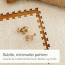 Lillefolk Baby Foam Play Mat - Baby Playmat | Tiles Interlocking Mat - Foam Baby Mat for Babies & Toddlers - Non Toxic Play Mat for Baby Tummy Time Mat Super Luxe Size 8x8 ft (16 Tiles), Beige by TinyTreasures Baby Boutique