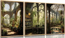 3pcs William Morris Green Plants Canvas Wall Art Medieval Castle Posters Prints Gothictalian Landscape Painting Pictures Paintings Wall Decor for Living Room Bathroom Bedroom Decoration Unframed by CozyNest Decor