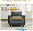 URRED Modular Sectional Sofa Comfy Cloud Couch, Modern Chenille Sofa Sleeper Deep Seat Couches with Ottoman/Pillows for Living Room (Dark Gray, 53''- Ottoman) by CozyNest Decor