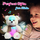 Cuteoy Glowing LED Bear Light-up Nightlight Toys Musical Plush Stuffed Animal Singing Lullabies Birthday Christmas Plushies Gifts for Kids Boys Girls,10.5" by TinyTreasures Baby Boutique