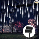 Solar Christmas Lights Outdoor Waterproof, Meteor Shower Lights Solar Powered, 16 Inches 8 Tube 288 LED Solar Icicle Tree Lights for Tree Bushes Holiday Parties Christmas Patio Decor, Pure White by GreenHaven Gardens