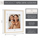 Camden Reed Arcadia 8 Piece Oversized Gallery Wall Frame, 11x14 and 11x11 inch matted frames for featuring 8x10 and 8x8 Inch Photographs or Art Prints, Natural Finish by CozyNest Decor