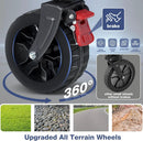 Collapsible Wagon Cart Foldable with Big Wheels Brakes, 250lbs Folding Utility Lightweight Garden Wagon, Portable Grocery Cart for Camping Shopping Sports Pets, Blue by GreenHaven Gardens