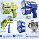 2 Pack Bubble Guns with 4 Bottles Refill Solution, LED Light Up Rechargeable Bubbles Machine Blower for Kids Toddlers 4-8, Outdoor Toys Gifts, Wedding Easter Party by TinyTreasures Baby Boutique