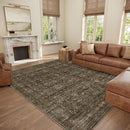 Washable 8x10 Area Rugs for Living Room, Boho Non-Slip Silicone Backing Rugs for Bedroom Dining Room Nursery Office, 0.3" Neutral Oriental Throw Carpet with 0.16" Cushioning Pad, Deep Brown/Multi by TinyTreasures Baby Boutique