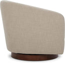 CHITA Swivel Accent Chair, FSC Certified Upholstered Fabric Barrel Chair for Living Room Set of 2, Fully Assembled, Flax Beige by CozyNest Decor