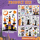 115PCS Halloween Window Clings, 9 Sheets Halloween Decorations, Cute Witch Tree Zombie Ghost Patterns PVC Window Stickers for Treat or Trick Party Favors Decal Supplies Decor Accessories by CozyNest Decor