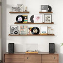 Picture Ledge Wall Shelves 24 inches Width Set of 3, Solid Pine Wood Rustic Floating Ledge Shelves for Wall for Kids' Room Bedroom Kitchen Bathroom Living Room Nursery Display Wall Decor, Walnut by CozyNest Decor
