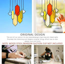 HDCRYSTALGIFTS 7pieces Stained Glass Window Hanging Suncatchers Handcrafted Modern Sunset Glow Design Stained Glass Wall Art Sun Catcher for Home Garden Decoration Reconfigurable by GreenHaven Gardens