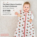 Sleep Sack 18-24 Months TOG 2.5 Winter Baby Wearable Blanket, 100% Cotton Toddler Sleeping Sack with 2-Way Zipper Warm Soft Baby Sleep Sack Strawberry by TinyTreasures Baby Boutique