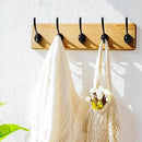 Dseap Coat Rack Wall: Patented, Heavy-Duty, 17.4" Long 5-Double-Hooks Wooden Wall Mounted Coat Rack Coat Hanger Hook Rail for Winter Coats Hat Jacket Clothing, Weathered Brown by CozyNest Decor