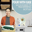 TidyFriend 2 Pack Laundry Detergent Dispenser with Tray & Strap, Laundry Soap Dispenser with Non-Slip Rubber Feet for Washing Room Organization, Easy Pour (White) by CozyNest Decor