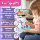 Sticker Dress Up Unicorn - Kids Activity Book Learn Fashion Design for Unicorn with Guides and 250+ Reusable Stickers. Gift for Girls Ages 5,6,7,8 by TinyTreasures Baby Boutique
