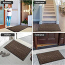 Yimobra Welcome Mat Outdoor, 29.5x17 Waterproof Front Door Mat Outside Entrance, All-Weather Non Slip Front Doormat, Low-Profile Entryway Mats Indoor, Porch and Patio, Coffee by CozyNest Decor