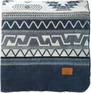 Off the Grid Inca Aztec Throw Blanket | Southwest Indian Navajo Boho Style | Native Woven Western Cover for Camping, Bedding, Couch (King, Cotopaxi Slate) by CozyNest Decor