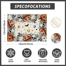 XCHI Spooky Skeleton Ghost Pumpkin Halloween Placemats Set of 6 Table Mats for Party Home Kitchen Dining Table Decorations 12x18 Inch by CozyNest Decor