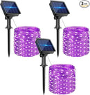 kolpop Purple Solar Fairy Lights Outdoor Waterproof, 3 Pack 32FT 80LED Solar Powered String Light, 8 Modes Copper Wire Solar Twinkle Lighting for Halloween Tree Garden Yard Outside by GreenHaven Gardens