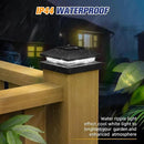 APONUO Solar Post Cap Lights for 4x4 Wood & Vinyl Posts, IP44 Waterproof Cool White LED 4x4 Post Solar Lights, Outdoor Garden Patio Yard Decor, 6 Pack (Black) by GreenHaven Gardens