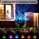 Solar Wind Spinner, 38 Inch Metal Stake Yard Spinners,Solar Powered Multi-Color LED Glass Ball with Kinetic Wind Sculpture Spinner Windmills for Yard (38IN-Purple) by GreenHaven Gardens