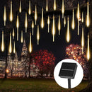 Solar Meteor Shower Lights - 16 Inch 8 Tube 288 LED, Waterproof, Cascading Falling Rain Lights for Tree, Bush, Holiday Parties, Christmas, Patio Decor - Warm White by GreenHaven Gardens