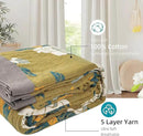 Boho Throw Blanket for Bed - 100% Pure Cotton Ultra Soft Rustic Quilt - Farmhouse Decor Bed Blankets, All Season Rustic Throw for Sofa Couch Chair(80''x 90'', Flower Branch) by CozyNest Decor