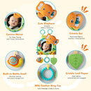 Car Seat Toy, Baby Car Mirror Toy for Rear Facing, Travel Baby Activity Center with Hanging Engaging Toys for Infants Babies 0-6-12-18 Months Boy Girl by TinyTreasures Baby Boutique