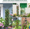 Obelisk Trellis for Climbing Plants Outdoor 6.6ft, Garden Tower Trellis for Potted Plants Indoor with Twist Tie, Clips and Butterflies Rustproof Coated Metal Support for Vines Rose 2Pack by GreenHaven Gardens