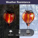 Hot Air Balloon Solar Lantern with Flickering Flame Hanging Solar Lanterns Outdoor Lights Waterproof Lanterns Decorative Garden Patio Yard Party Decor Orange and Red by GreenHaven Gardens
