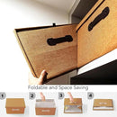 Enzk&Unity Decorative Storage Bins with Lids, Fabric Linen Foldable Storage Box with Handle Home Organizer for Shelf, Closet, Bedroom, Living Room, Office, 3 Packs, Brown by CozyNest Decor