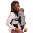 Beco Gemini Baby Carrier from Newborn to Toddler - Certified Ergonomic Newborn Baby Carrier for Infants and Children of 7-35 lbs - M Shape, Adjustable Seat, Breathable 3D Mesh (Cool Black) by TinyTreasures Baby Boutique