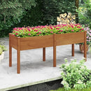 Giantex Raised Garden Bed, Elevated Wood Planter Box with Drain Hole, Gardening Planter Raised Bed for Planting Vegetables Flowers Succulents Herbs, 73" Lx23 Wx30 H by GreenHaven Gardens