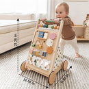 Tiny Land Wooden Baby Walker, Adjustable Speed Baby Push Walker for Boys and Girls, Montessori Activity Center Push Toy for Kids Development (Morandi) by TinyTreasures Baby Boutique