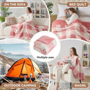 LURKA Checkered Sherpa Fleece Throw Blanket - Extra Thick and Warm Winter Soft Fuzzy Plush Blanket for Couches, Beds & Pets, Powder Pink, 50x60 Inches by CozyNest Decor
