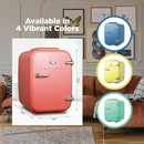 IBMF4BLS Fridge for Bedroom, Skincare, Portable Cooler & Warmer for Makeup, for Office & Home Refrigerator, Mini (4 L / 6-Can), Blush Red by CozyNest Decor