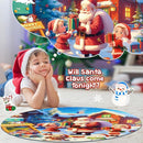 Christmas Puzzles for Kids Ages 4-6, Kids Puzzles with Santa Claus & Snowman,70 Piece Round Large Floor Puzzles for Kids Ages 3 4 5 6 7 8, Educational Toy Gift Jigsaw Puzzles for 5 Year Old Boys Girls by TinyTreasures Baby Boutique