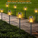 12LED Mini Solar Tiki Torches with Flickering Flame - Waterproof Outdoor Torch Lights with Auto On/Off, Super Bright Landscape Lighting for Yard, Garden, Patio & Pathway Decor (Set of 16) by GreenHaven Gardens