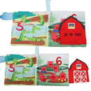 Touch and Feel Cloth Crinkle Books for Babies Infant, Baby Books Toys 0-3-6-12-18 Months, Christmas Shower Baby Gift, High Contrast Toys,Teething Teether,Tummy Time Mirror Toy for Boys and Girls-Farm by TinyTreasures Baby Boutique