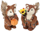 winemana 2 Pack Fall Decor Fox, Thanksgiving Decorations Indoor Sisal Foxes for Home Table Centerpiece Handmade Autumn Woodland Animal Friend Figurines with Pumpkin for Shelf Office Décor by CozyNest Decor