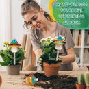 Plant Watering Globes Mushroom, Rainbow Gradient Color Glass Watering Bulbs, Self Watering Planter Insert, Self Watering Globes - Plant Watering Devices for Travel Vacation (2 PCS) by GreenHaven Gardens