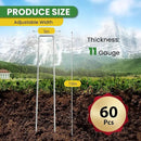 Landscape Staples 10 Inch 60 Pack, Garden Stakes Galvanized Garden Staples 11 Gauge, Plant Cover Stakes for Lawn Weed Barrier by CozyNest Decor