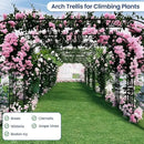 Garden Arch Arbor Trellis, 126" L x 94.5" H, Metal Archway for Climbing Plants Outdoor, Wide Sturdy Garden Arch for Lawn, Party, Ceremony Wedding Decoration by GreenHaven Gardens